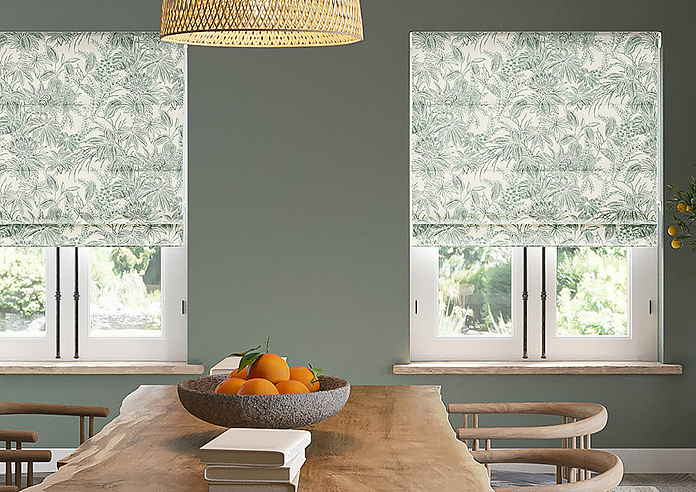 Maui, Green Ink - Twist&Fit Roman Blind - Image 3